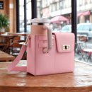 Bolsa Feminina Box com Compartimento para Copo