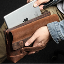 Carteira Clutch de Couro Legítimo