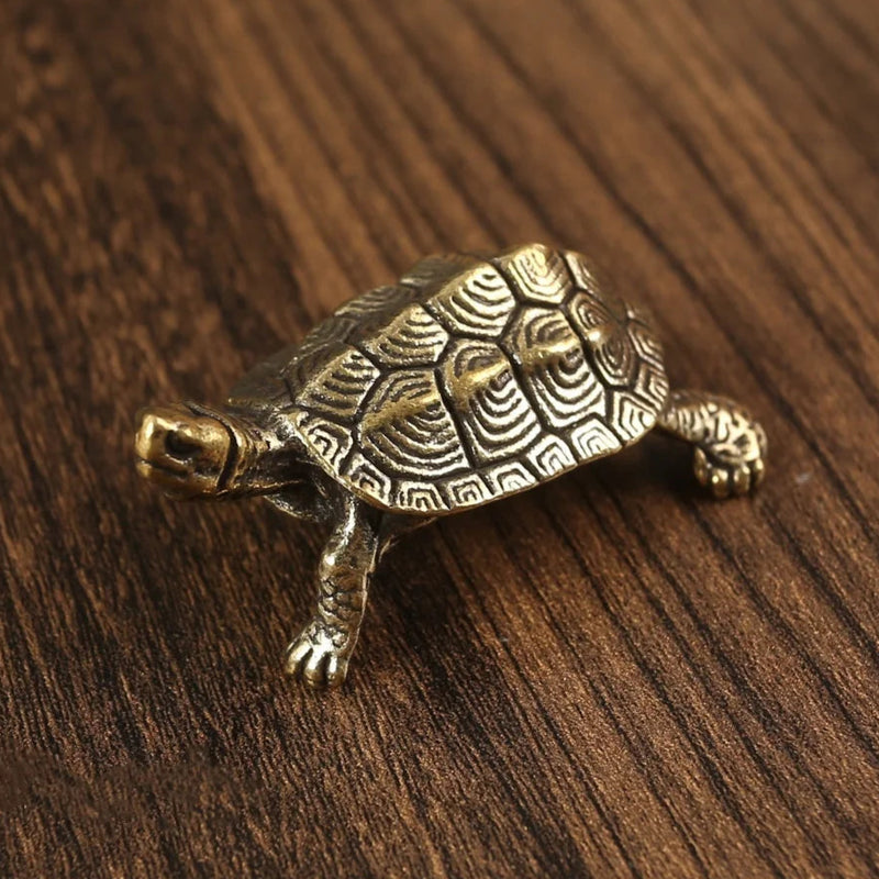 Miniatura de Tartaruga Dourado Envelhecido