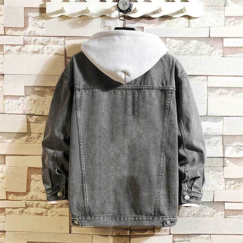 Jaqueta Casual com Gola Alta e Capô Removível