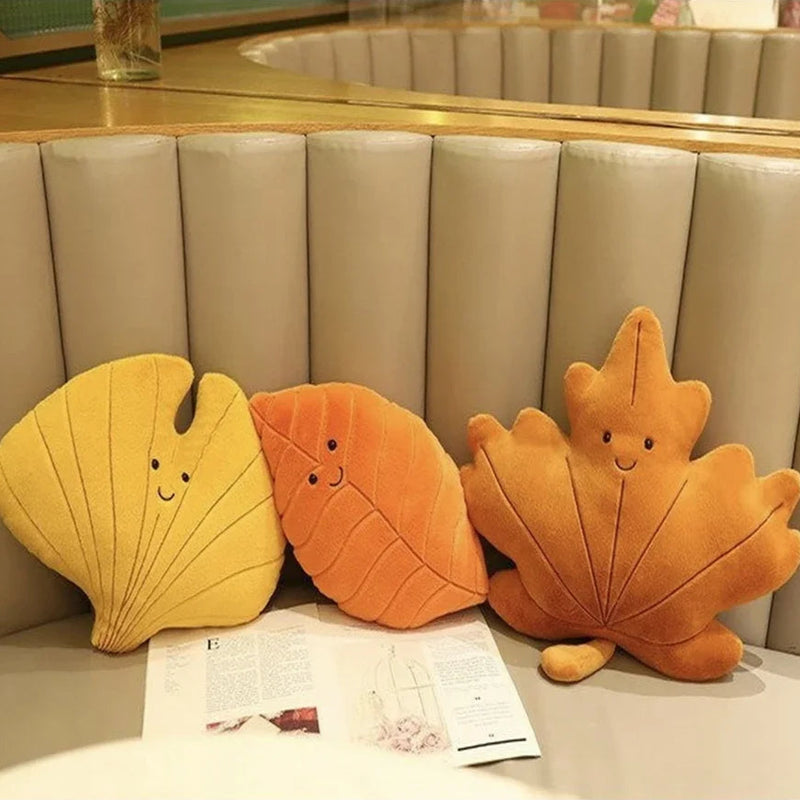 Almofadas em Formato de Folhas