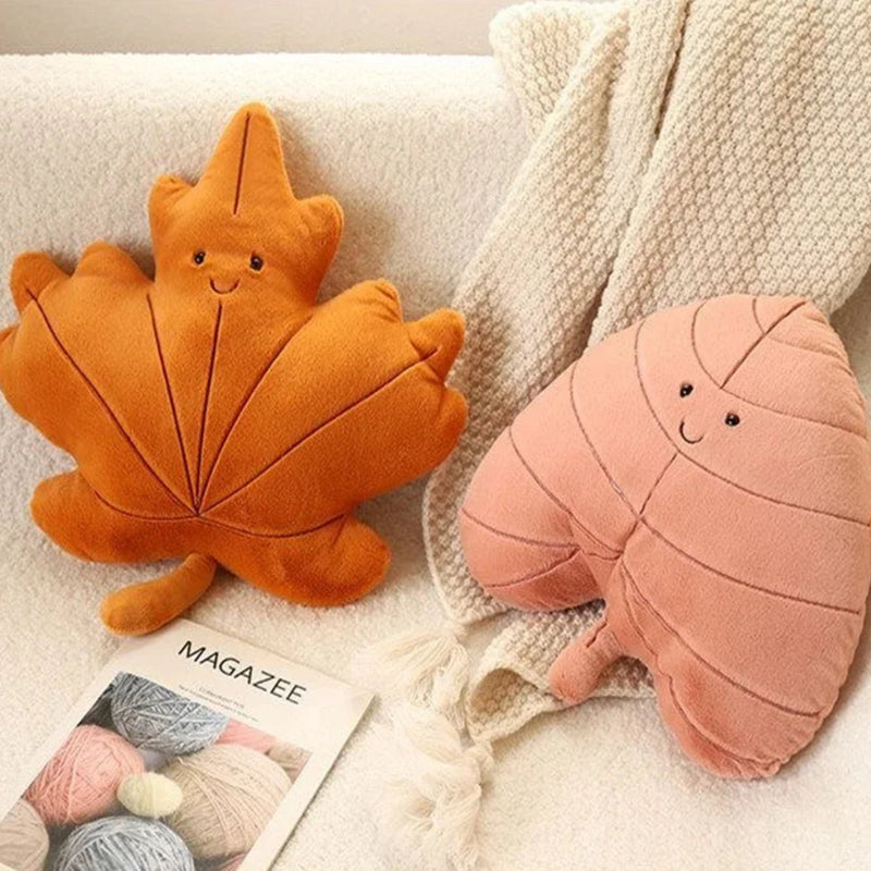 Almofadas em Formato de Folhas