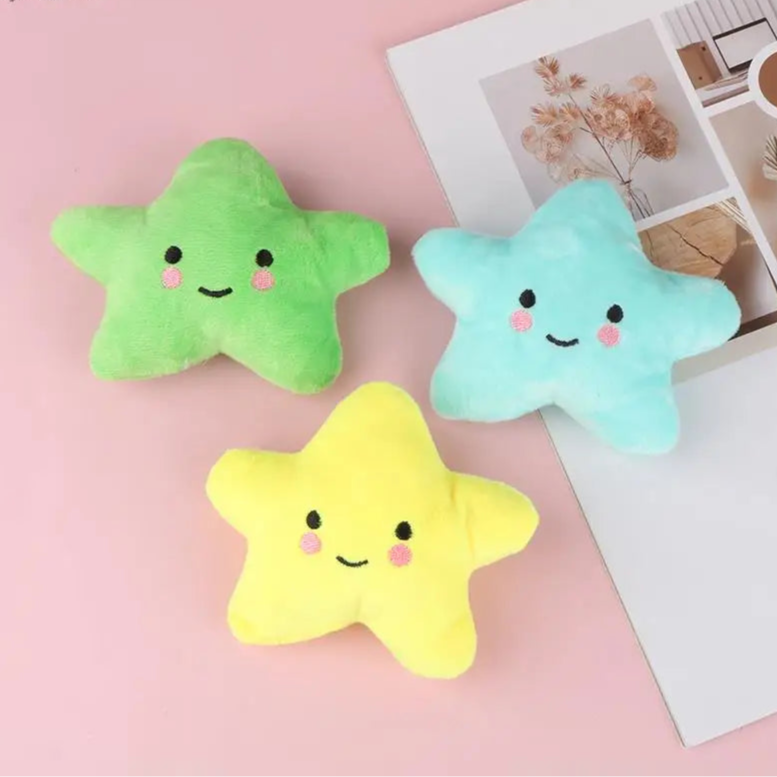 Almofada de Pelúcia em Formato de Estrela e Nuvem