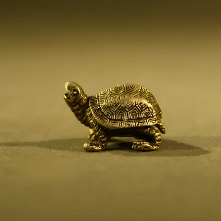 Miniatura de Tartaruga Dourado Envelhecido