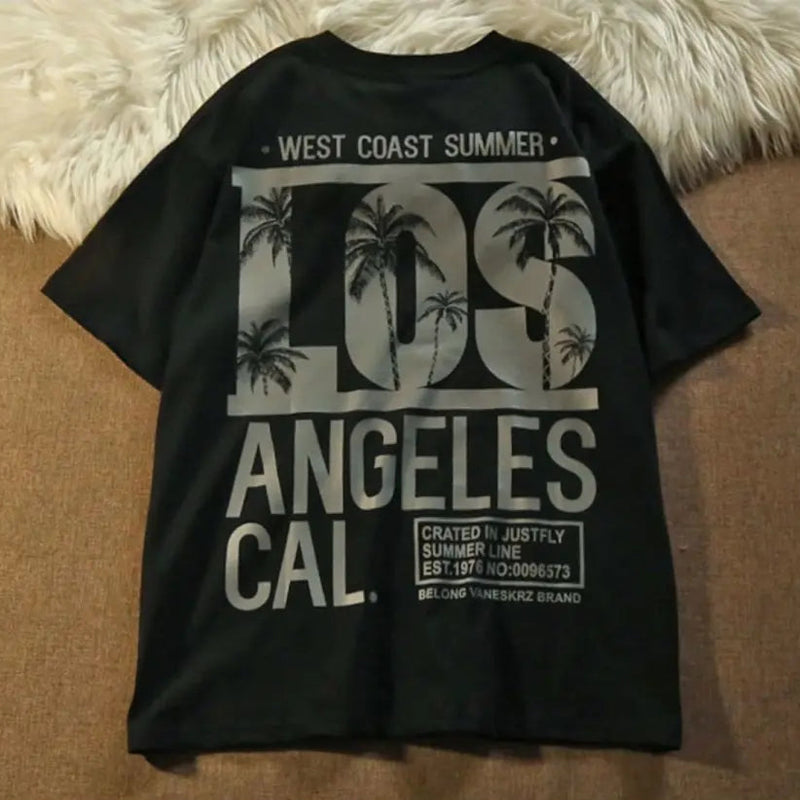 Camiseta Masculina de Algodão Casual com Proteção Solar