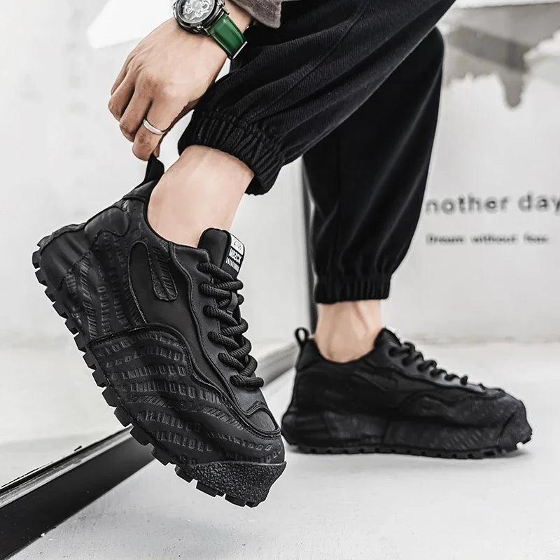 Tênis Casual Masculino com Detalhes em Patchwork