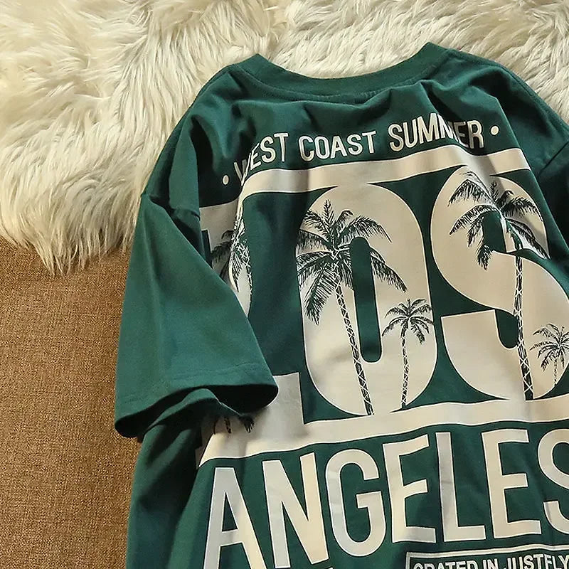 Camiseta Masculina de Algodão Casual com Proteção Solar