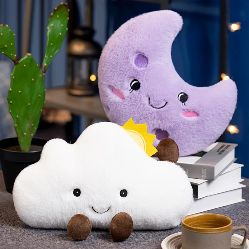 Almofadas Decorativas de Lua, Estrela, Nuvem e Sol