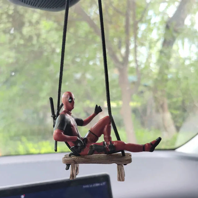 Figura Decorativa de Carro do Deadpool