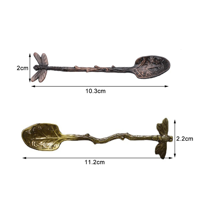 Colher de Sobremesa Libélula - Design Elegante com Cabo Reto ou Curvado