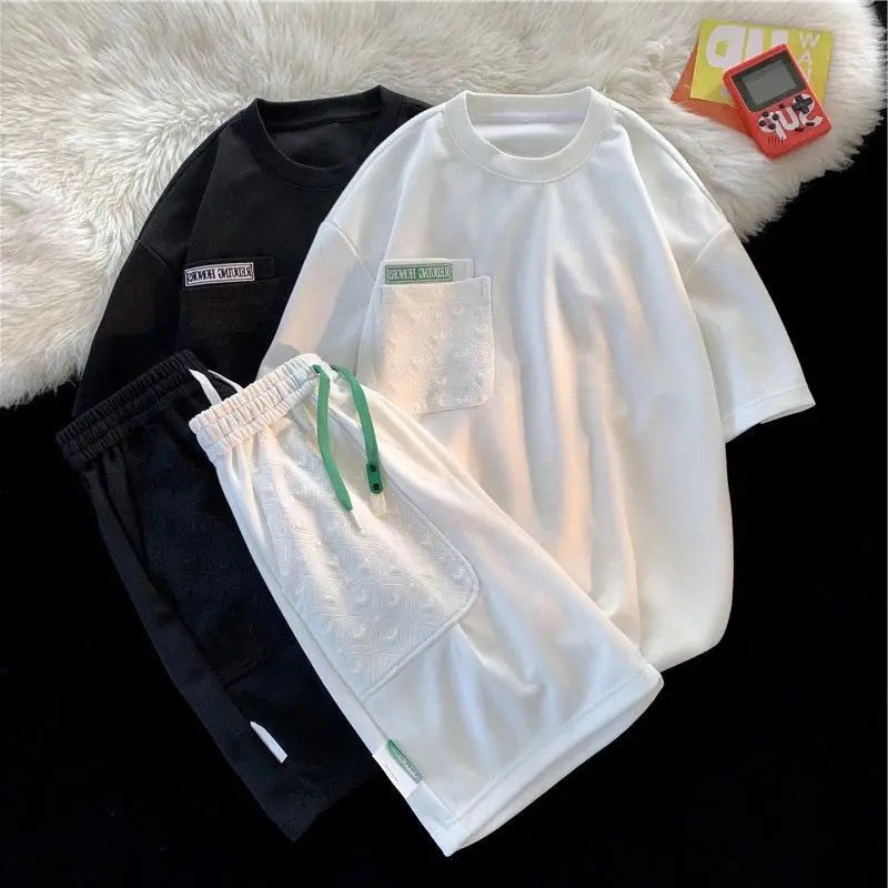 Conjunto Masculino Casual de Bermuda e Camisa de Manga Curta