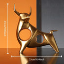 Estátua Decorativa de Touro em Resina