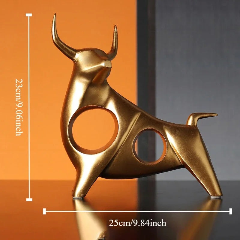 Estátua Decorativa de Touro em Resina