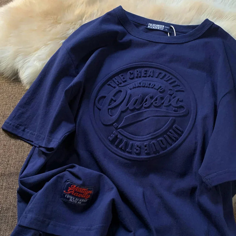 Camiseta Masculina Estilo Casual com Estampa 3D