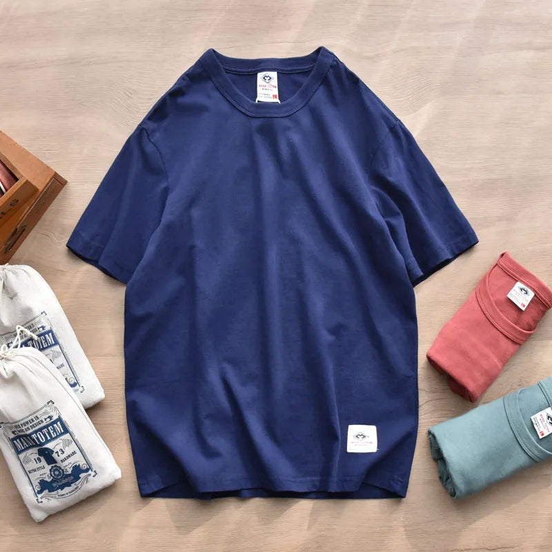 Camiseta Masculina Casual de Algodão