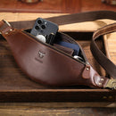 Pochete de Couro Legítimo com Design Vintage