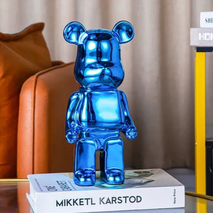 Escultura Decorativa de Urso em Cerâmica – 18 Cores Disponíveis