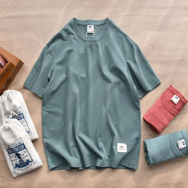 Camiseta Masculina Casual de Algodão