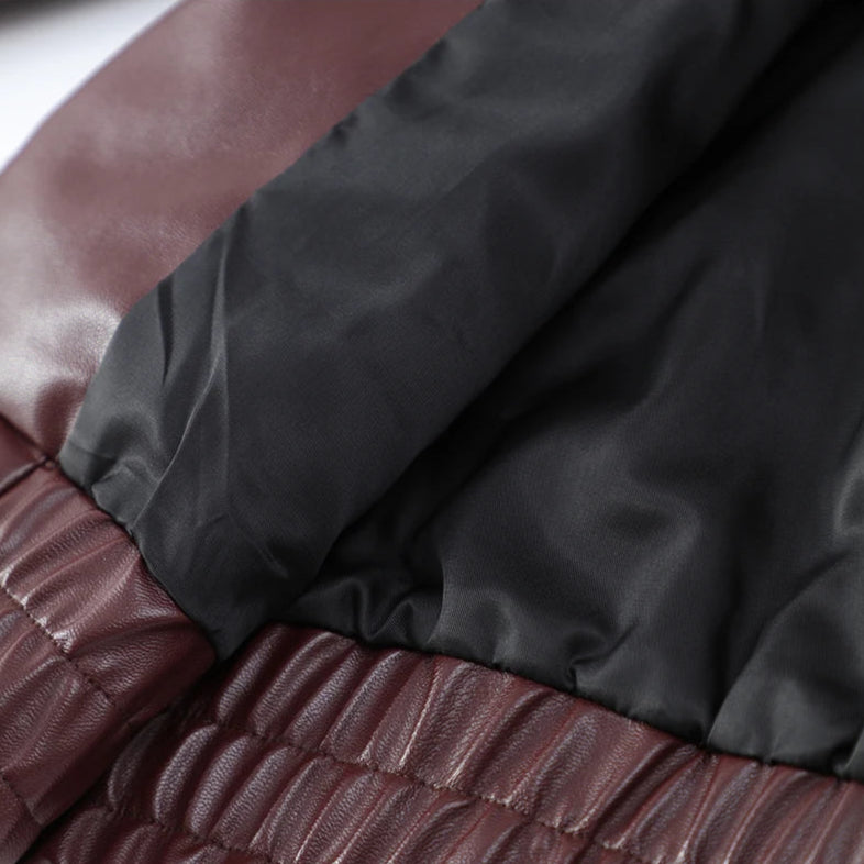 Jaqueta Feminina de Couro PU