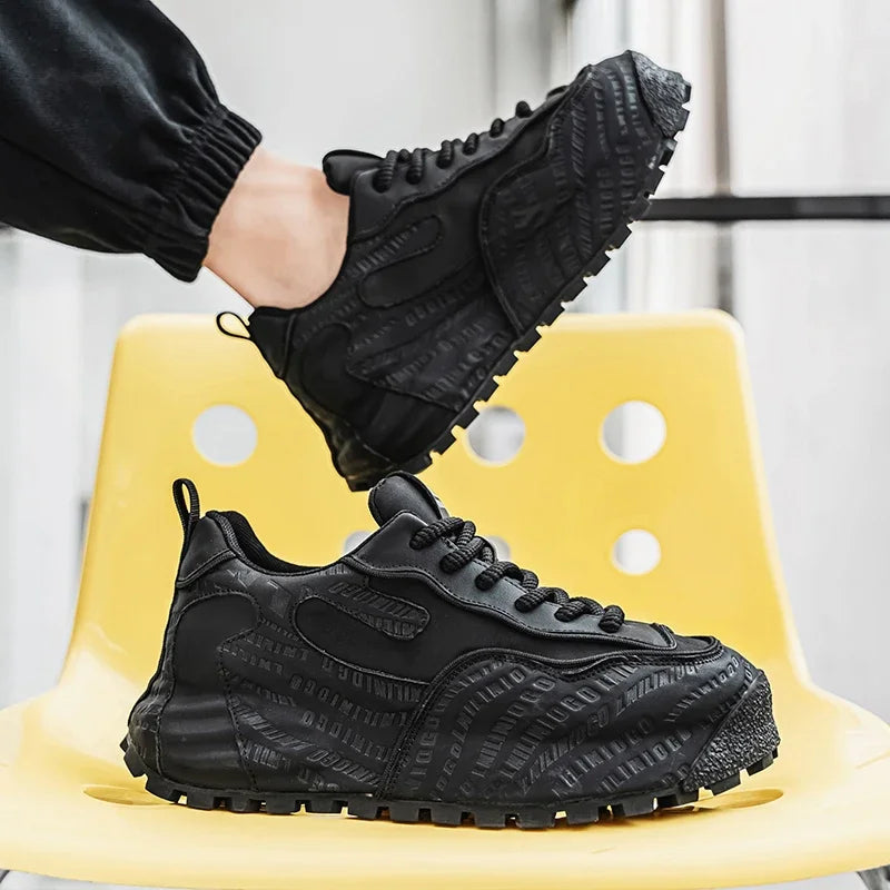 Tênis Casual Masculino com Detalhes em Patchwork