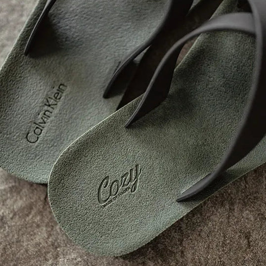 Chinelo Casual Masculino de Borracha com Tiras Cruzadas