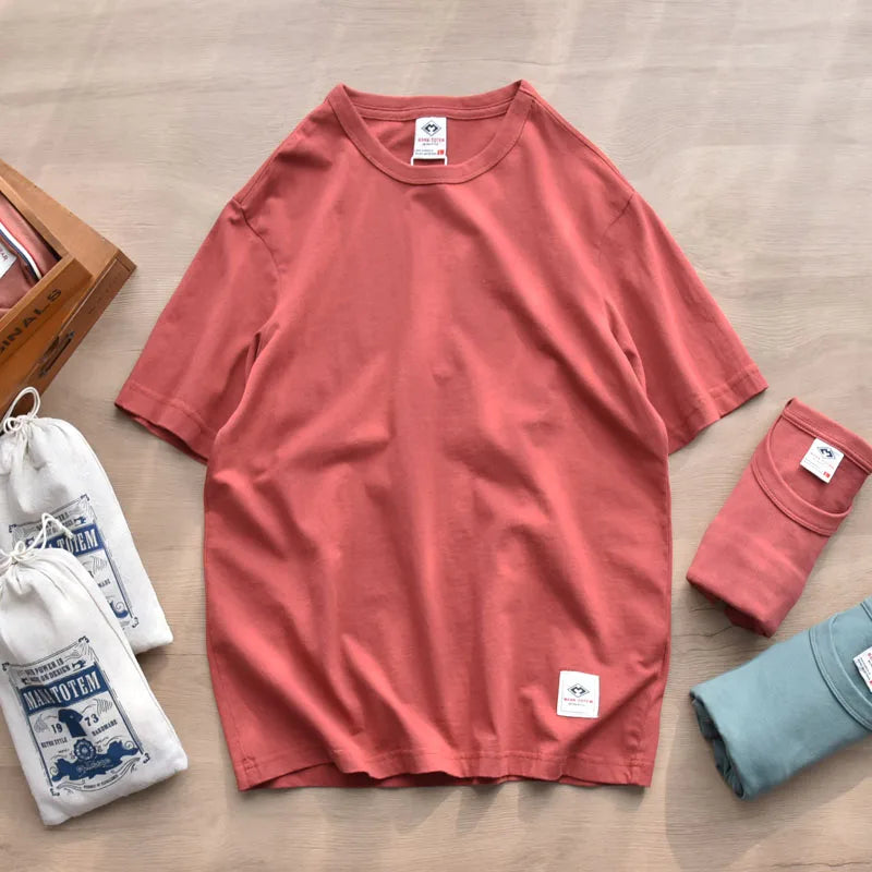 Camiseta Masculina Casual de Algodão