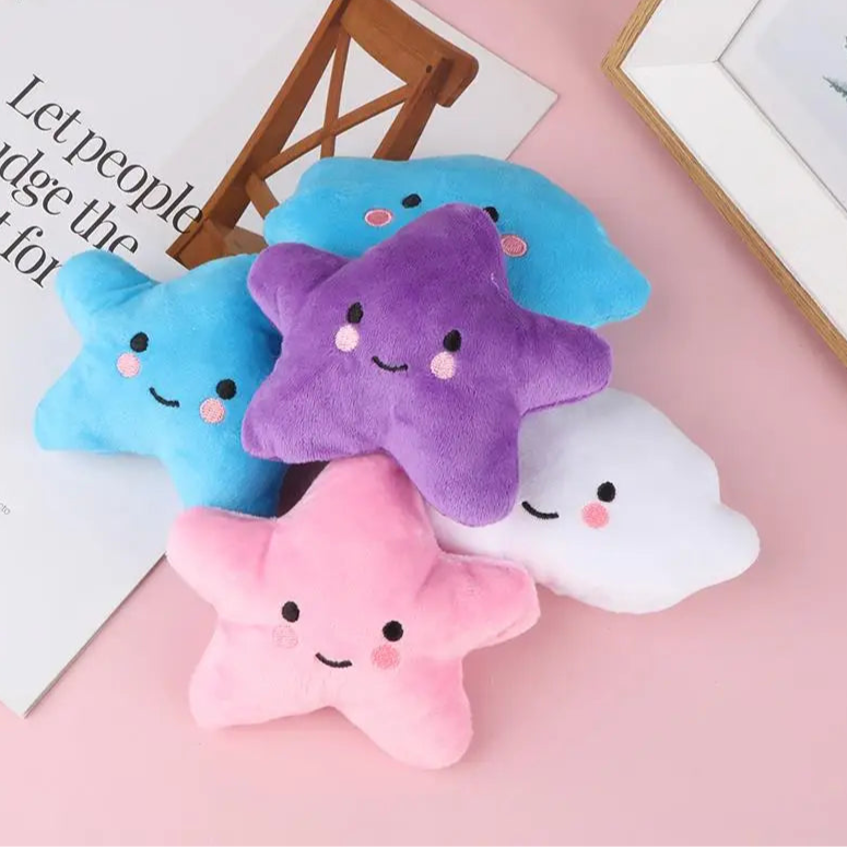 Almofada de Pelúcia em Formato de Estrela e Nuvem