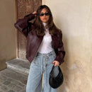 Jaqueta Feminina de Couro PU