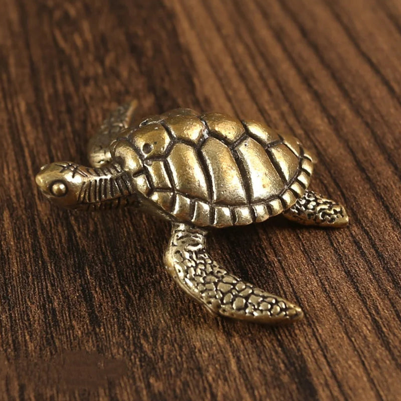 Miniatura de Tartaruga Dourado Envelhecido