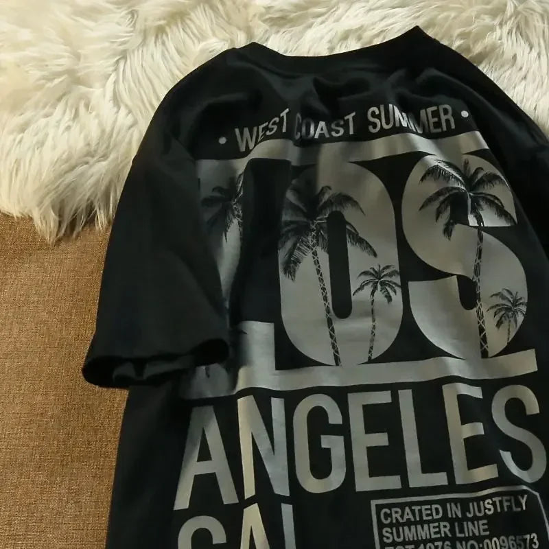 Camiseta Masculina de Algodão Casual com Proteção Solar