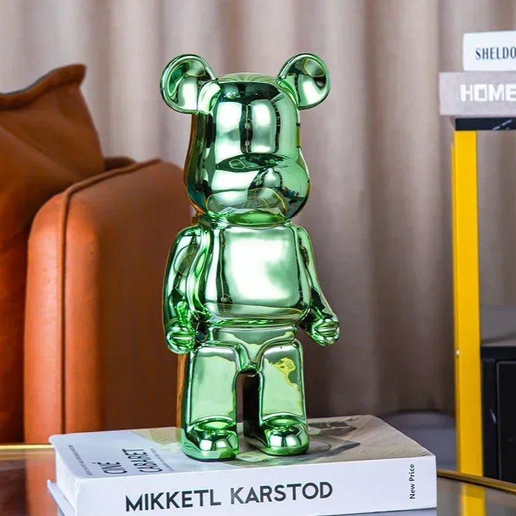 Escultura Decorativa de Urso em Cerâmica – 18 Cores Disponíveis