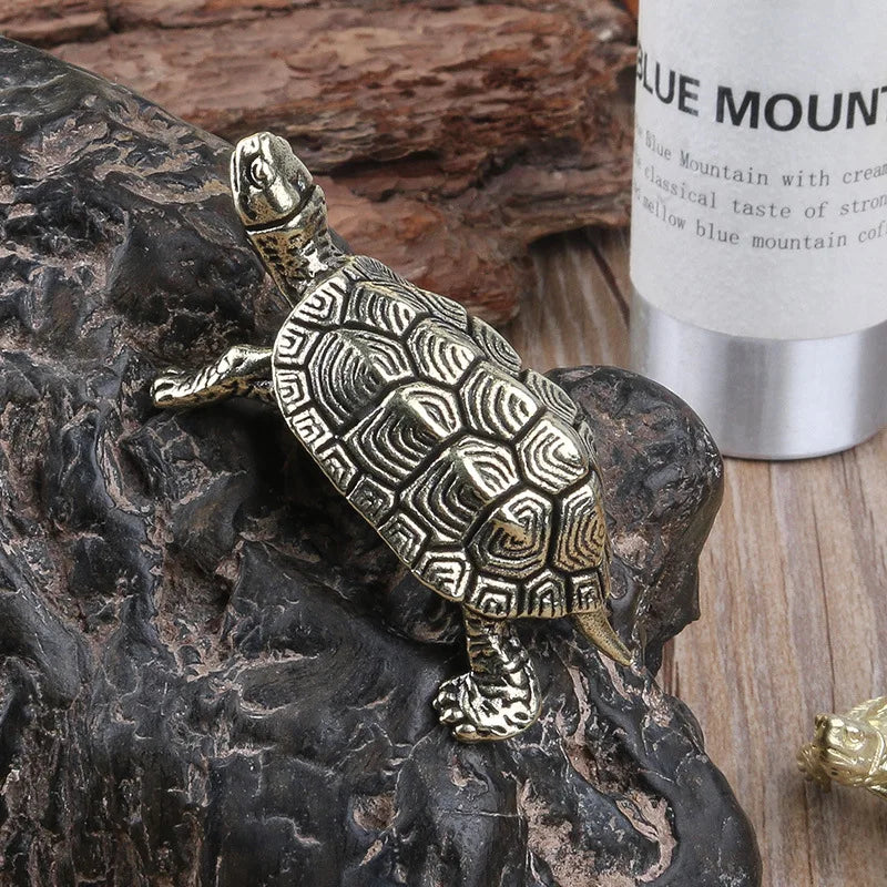 Miniatura de Tartaruga Dourado Envelhecido