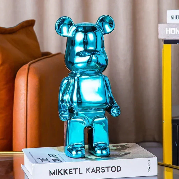 Escultura Decorativa de Urso em Cerâmica – 18 Cores Disponíveis