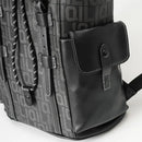 Mochila de Couro PU com Estampa de Letras