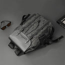 Mochila de Couro PU com Estampa de Letras