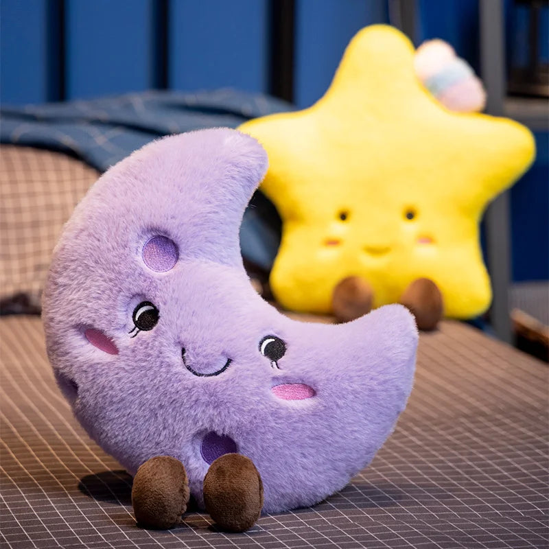 Almofadas Decorativas de Lua, Estrela, Nuvem e Sol