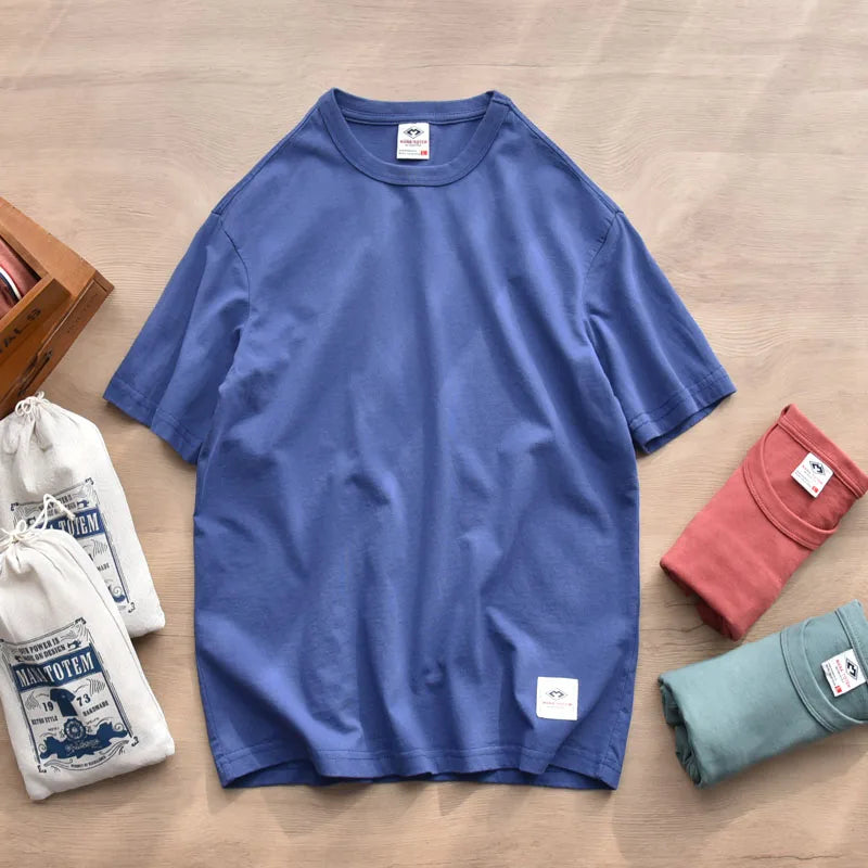 Camiseta Masculina Casual de Algodão