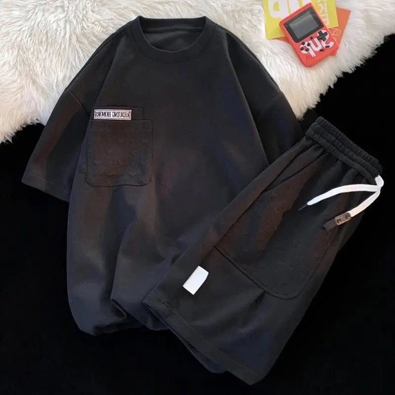 Conjunto Masculino Casual de Bermuda e Camisa de Manga Curta