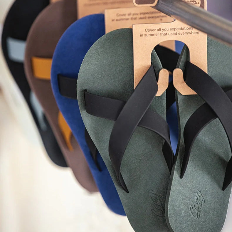 Chinelo Casual Masculino de Borracha com Tiras Cruzadas