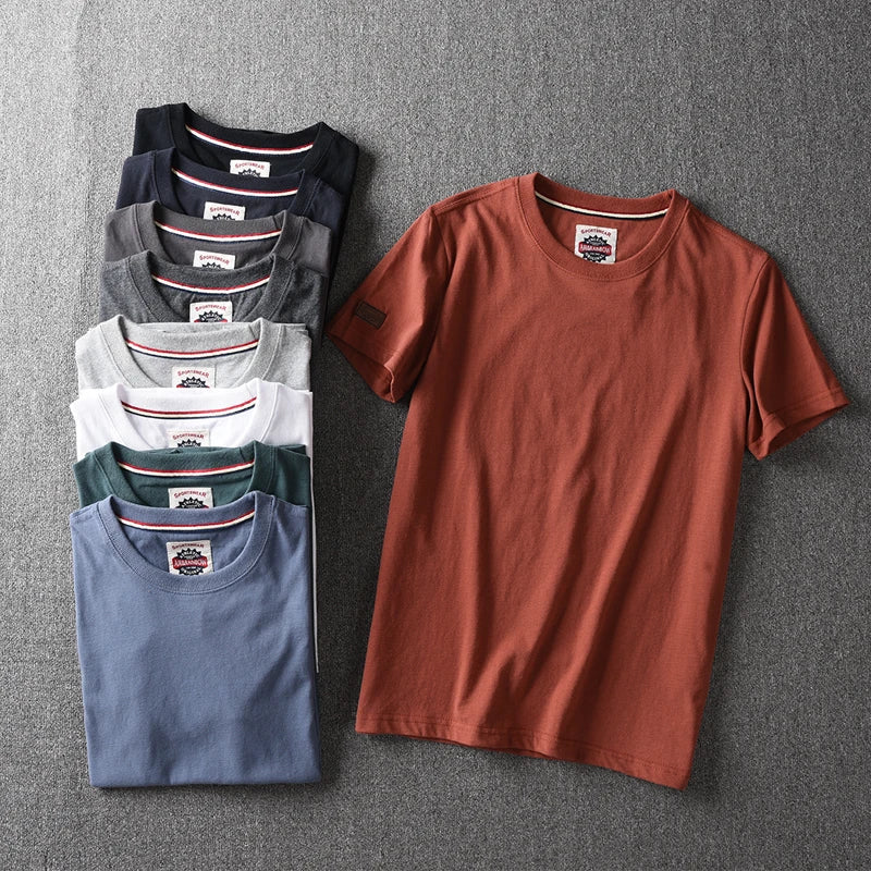 Camiseta Masculina Casual de Algodão