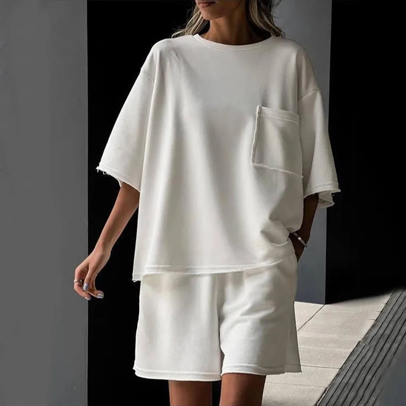 Conjunto Casual Feminino de Camisa e Short