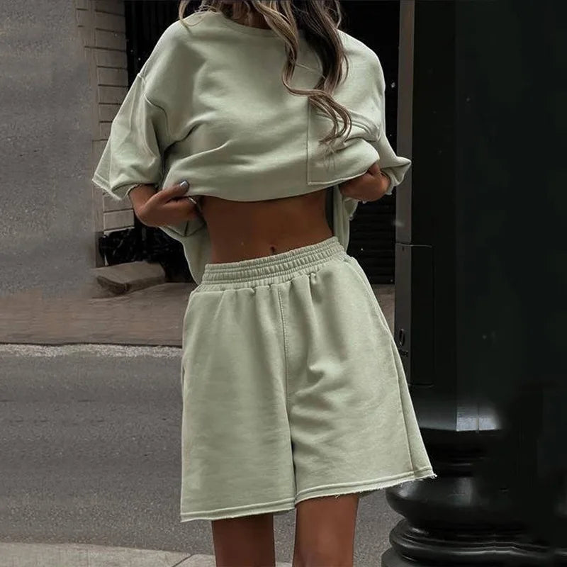 Conjunto Casual Feminino de Camisa e Short