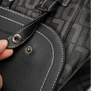 Mochila de Couro PU com Estampa de Letras