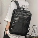 Mochila de Couro PU com Compartimentos Diversos