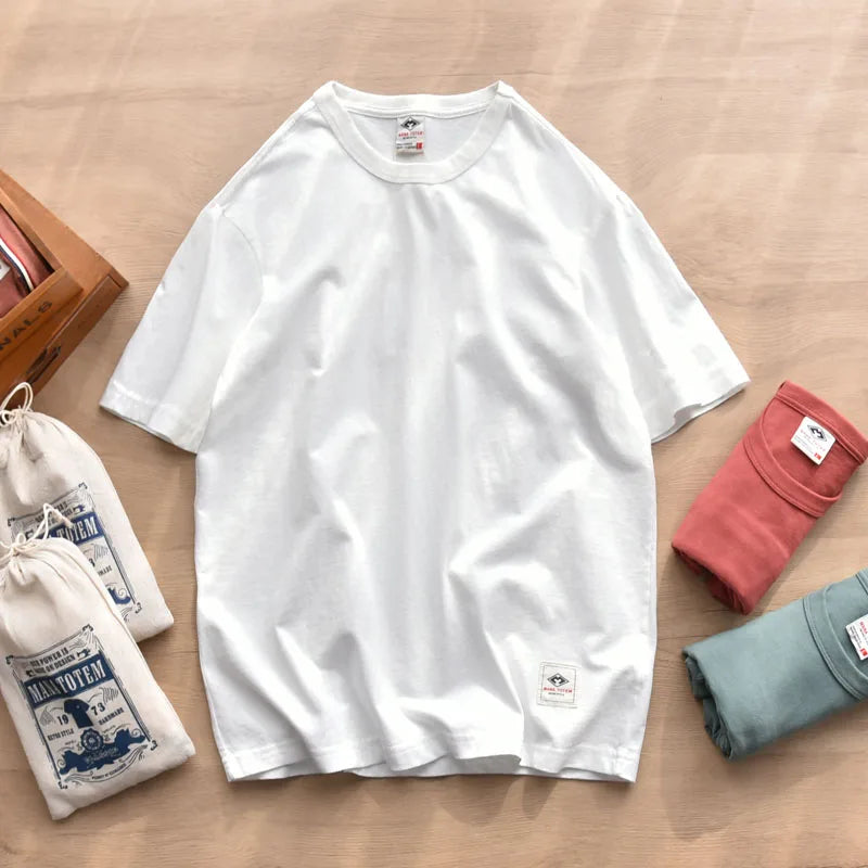 Camiseta Masculina Casual de Algodão