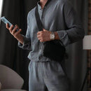 Conjunto Masculino com Blusa de Manga Longa e Calça