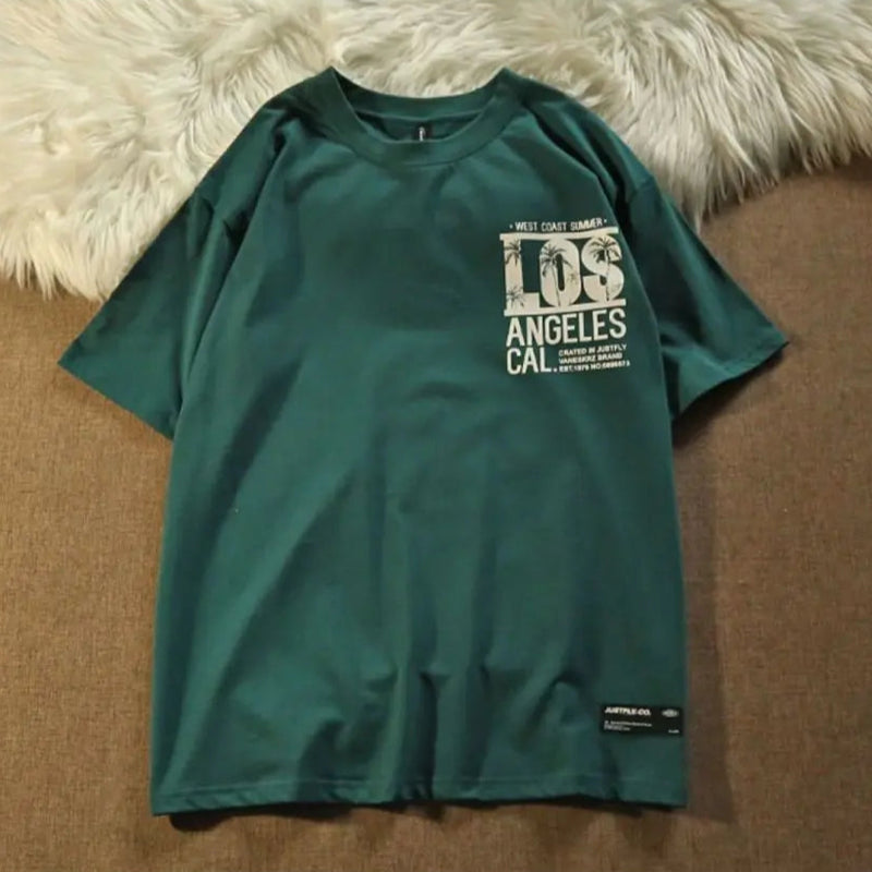 Camiseta Masculina de Algodão Casual com Proteção Solar