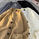 Cardigan Masculino de Tricô com Decote em V