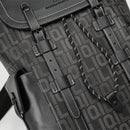 Mochila de Couro PU com Estampa de Letras